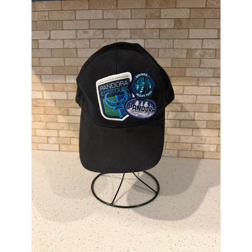 Disney Pandora Avatar Cavern Tours Black Strapback Hat Patches